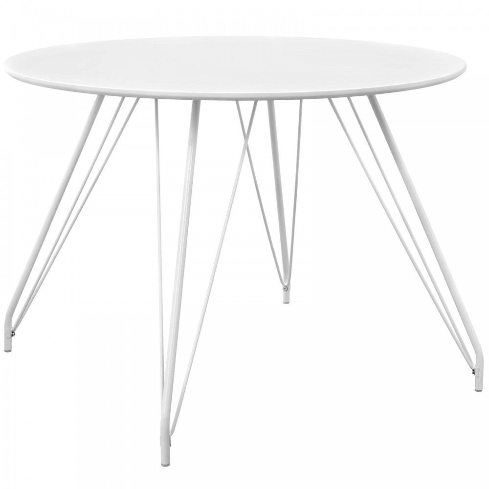 Satellite Circular Dining Table, White