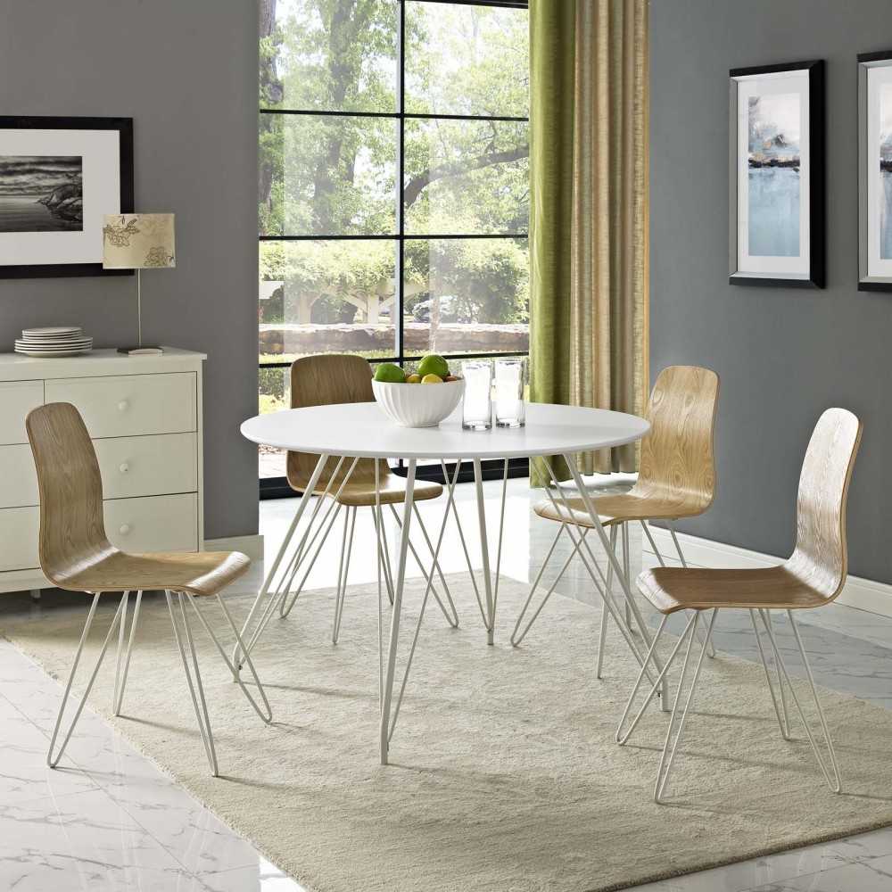 Satellite Circular Dining Table, White