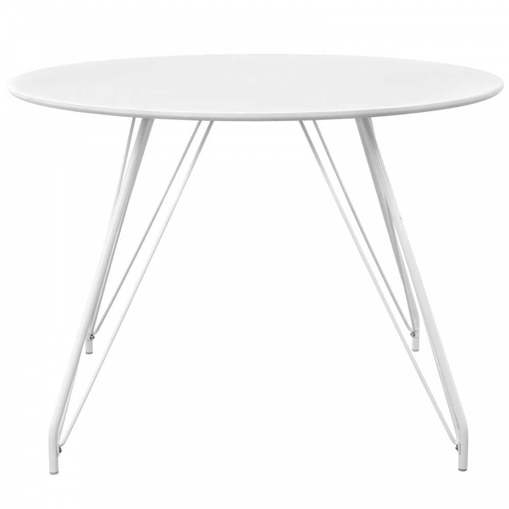 Satellite Circular Dining Table, White