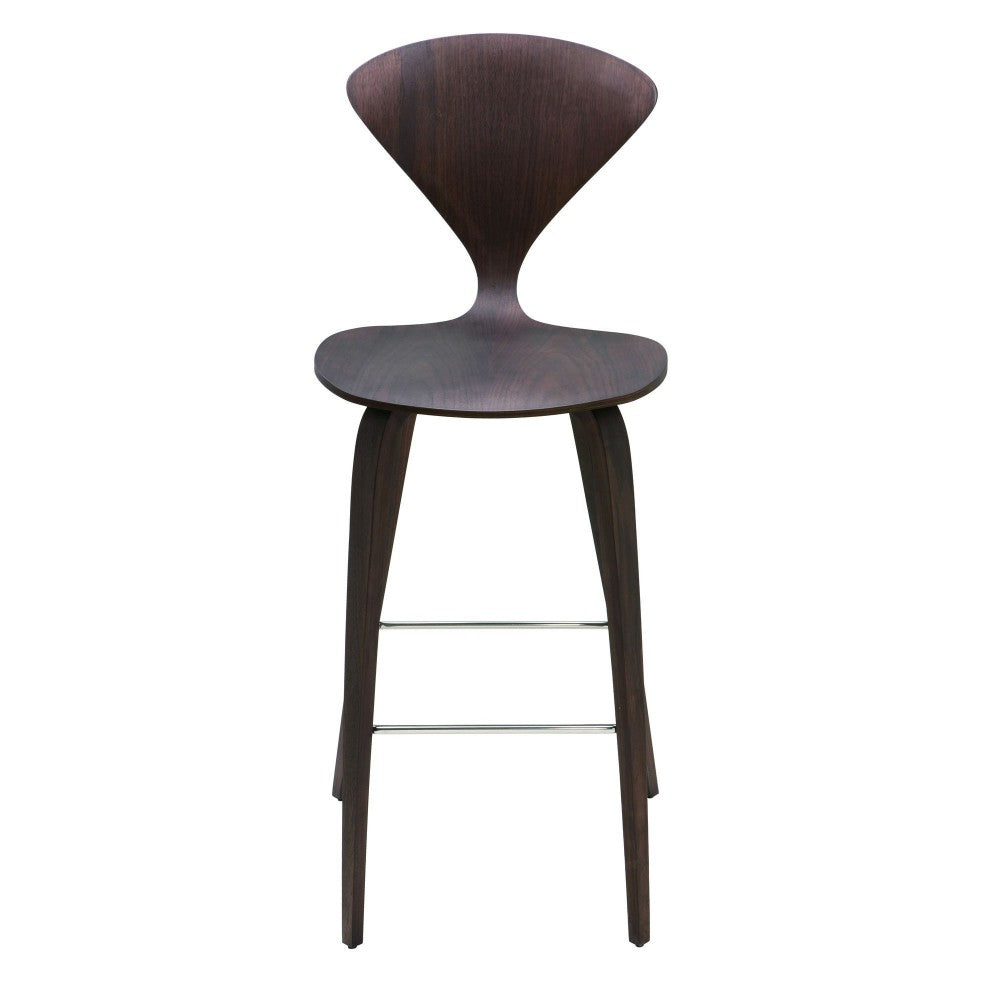 Satine Dark Walnut Wood Counter Stool