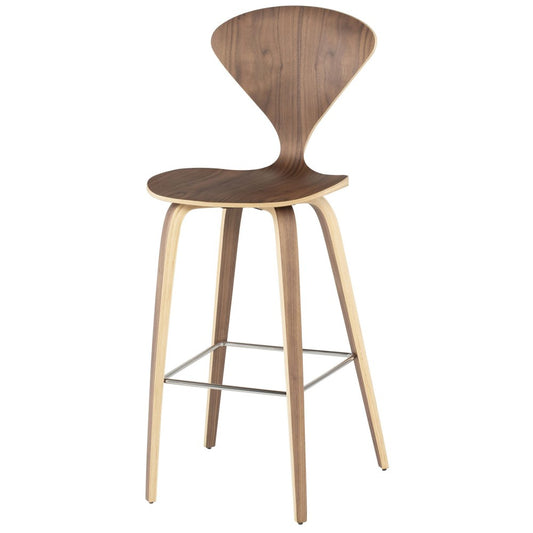 Satine Walnut Wood Bar Stool, HGEM354