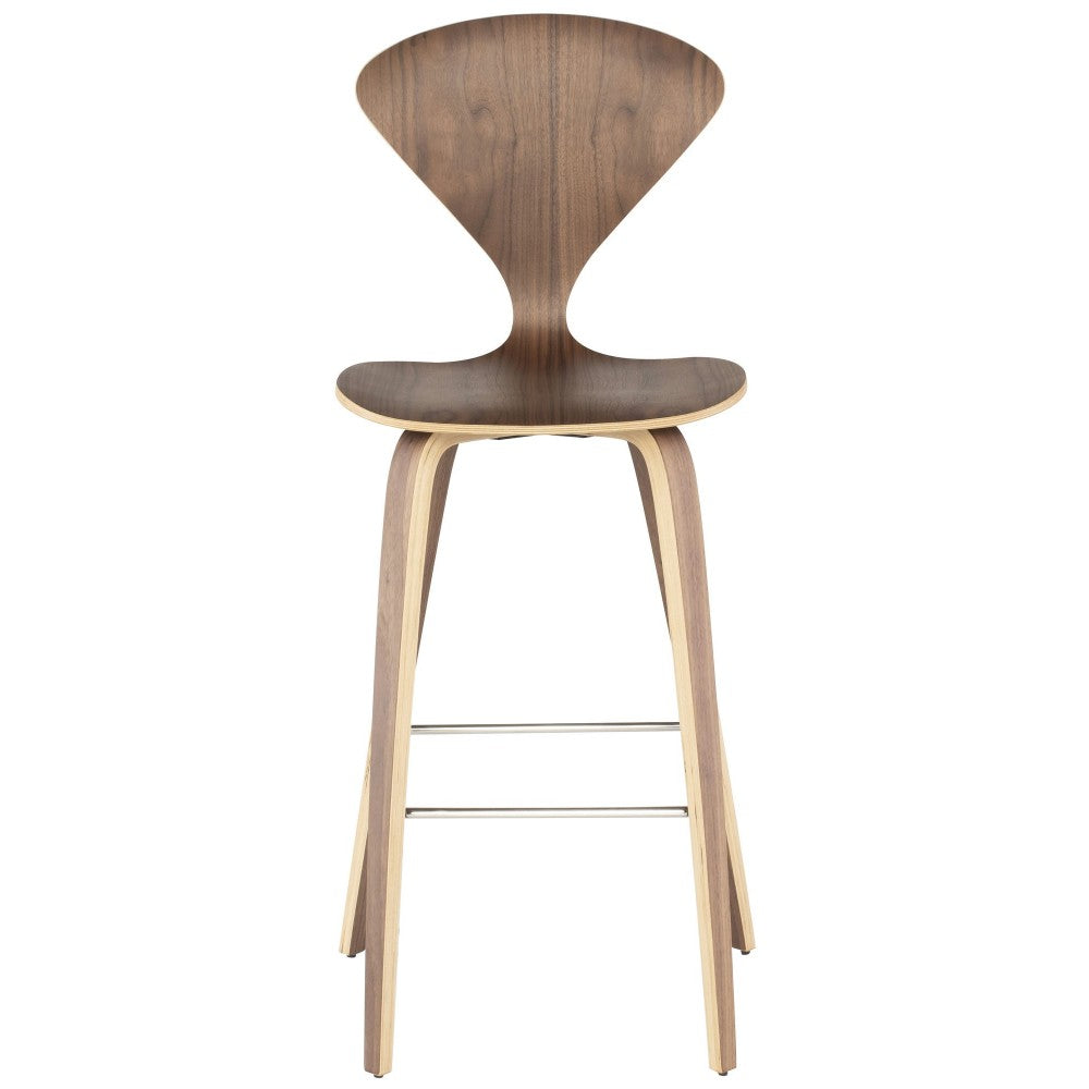 Satine Walnut Wood Bar Stool, HGEM354