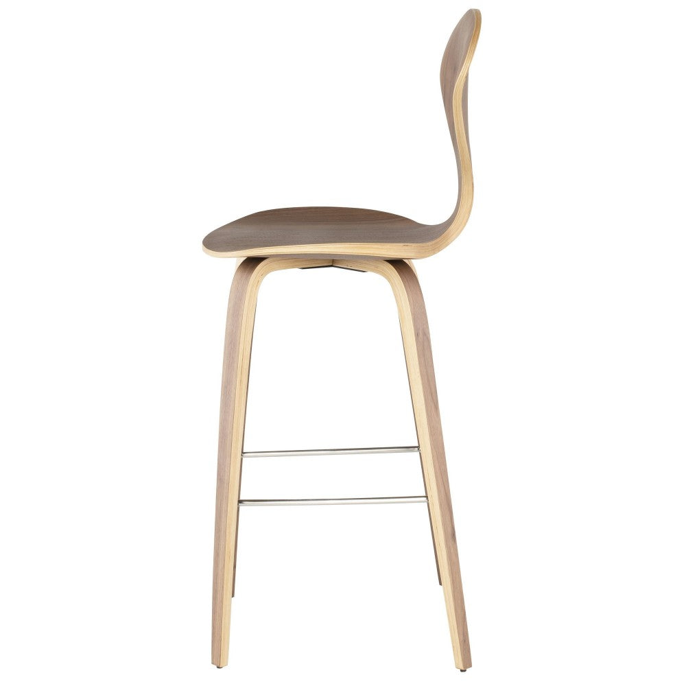 Satine Walnut Wood Bar Stool, HGEM354