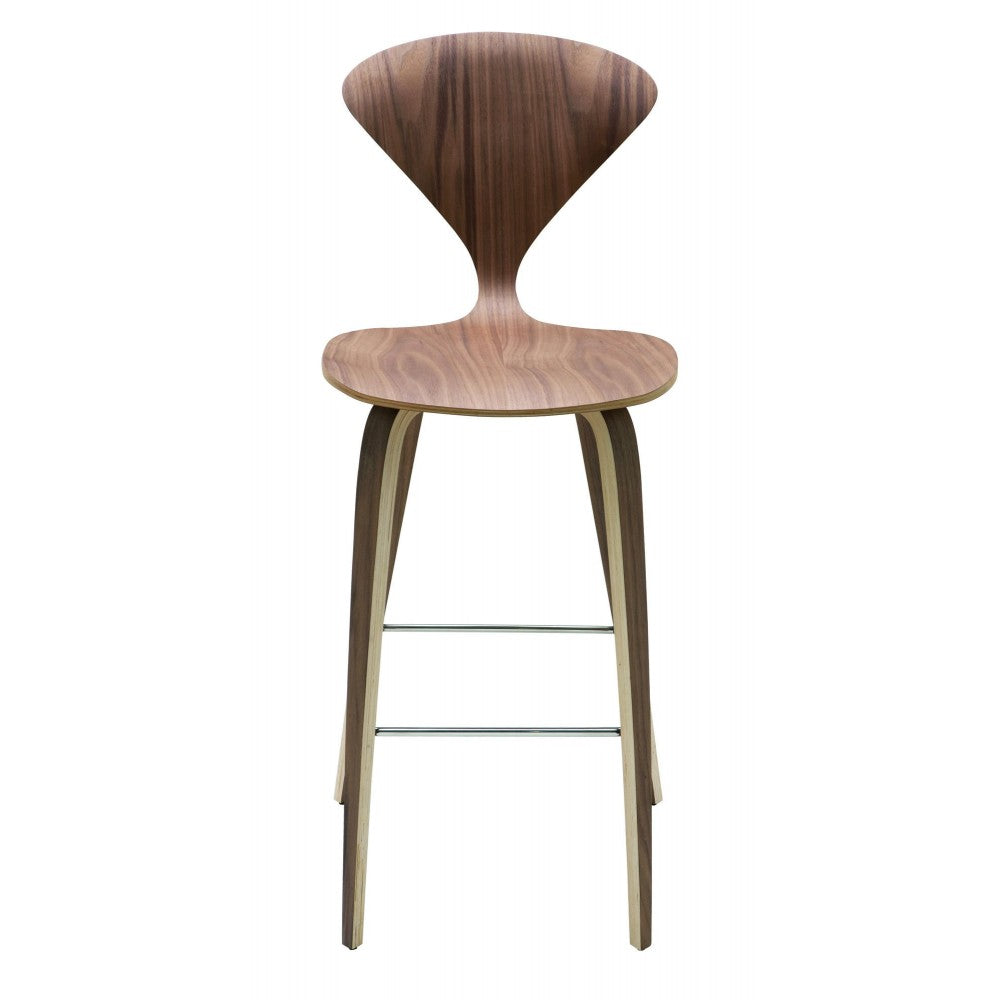 Satine Walnut Wood Bar Stool, HGEM354