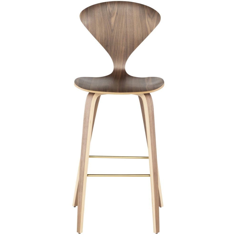 Satine Walnut Wood Bar Stool, HGEM796