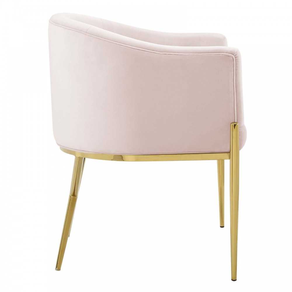 Savour Accent Dining Armchair Performance Velvet Set of 2, Pink
