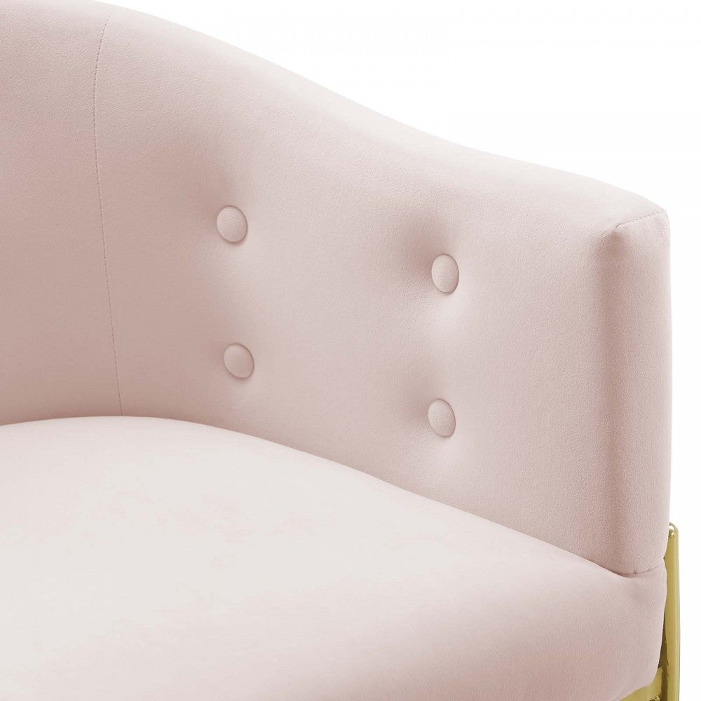 Savour Accent Dining Armchair Performance Velvet Set of 2, Pink