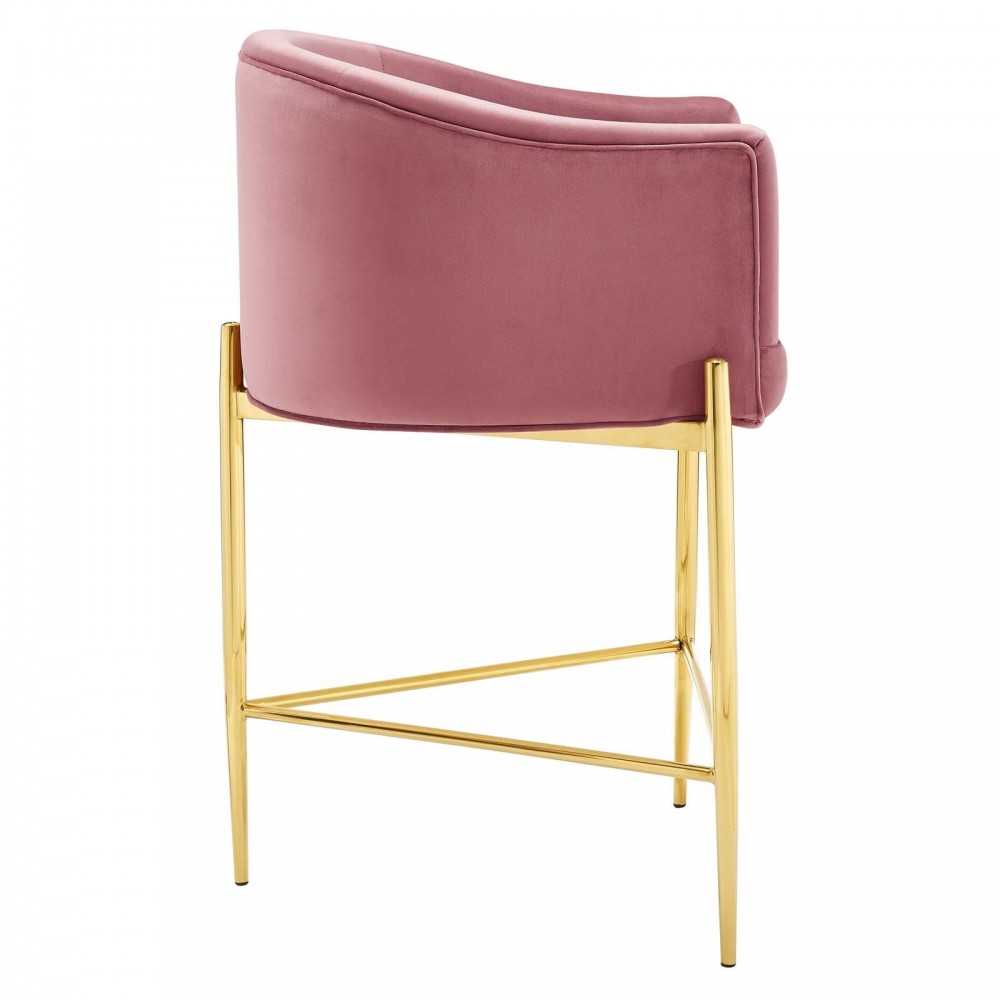 Savour Tufted Counter Stool, Dusty Rose