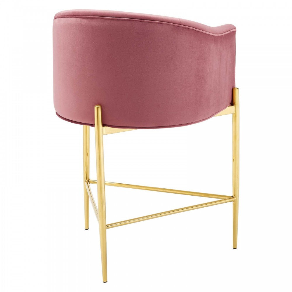 Savour Tufted Counter Stool, Dusty Rose