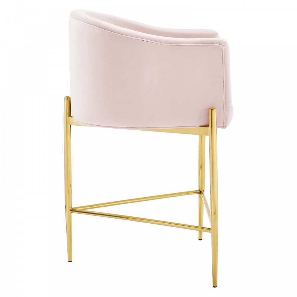 Savour Tufted Counter Stool, Pink