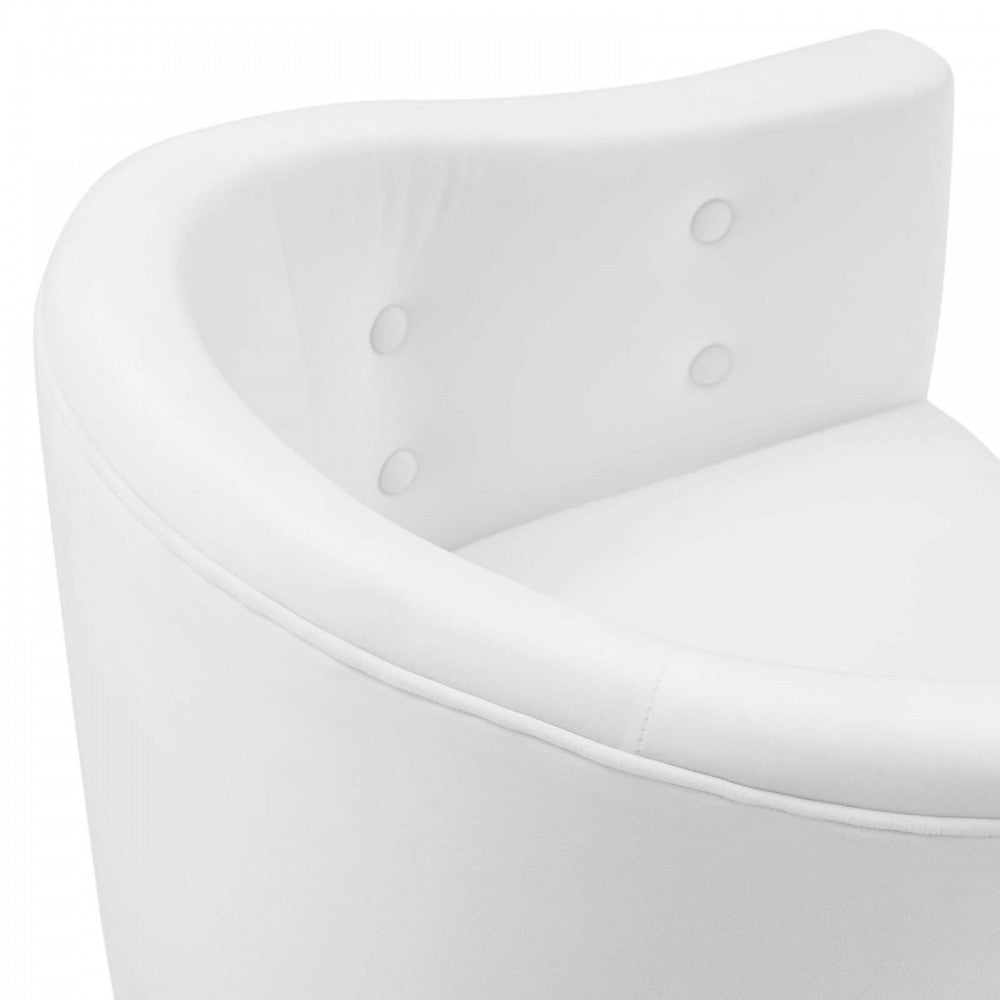 Savour Tufted Counter Stool, White