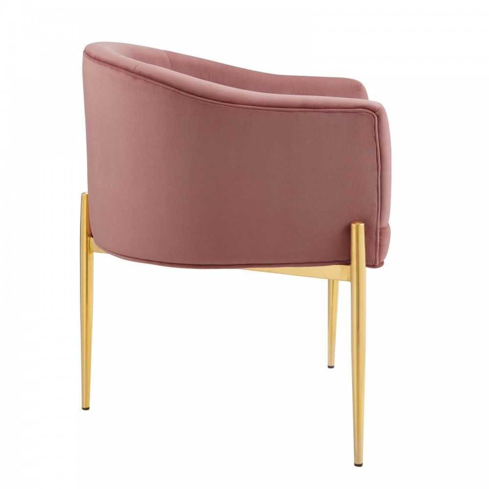 Savour Tufted Performance Velvet Accent Chair, Dusty Rose