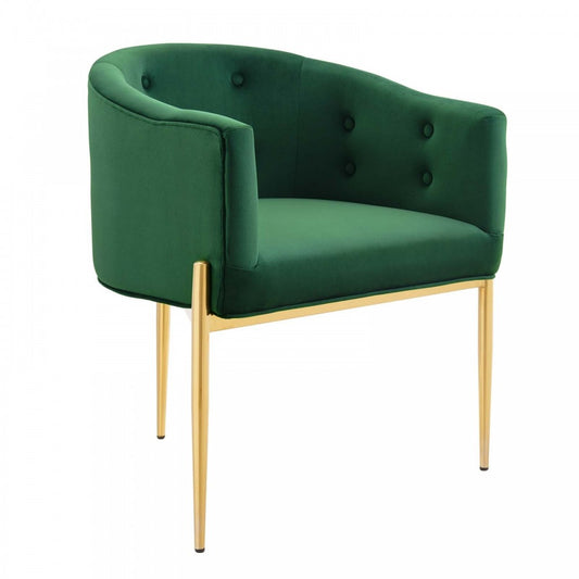 Savour Tufted Performance Velvet Accent Chair, Emerald