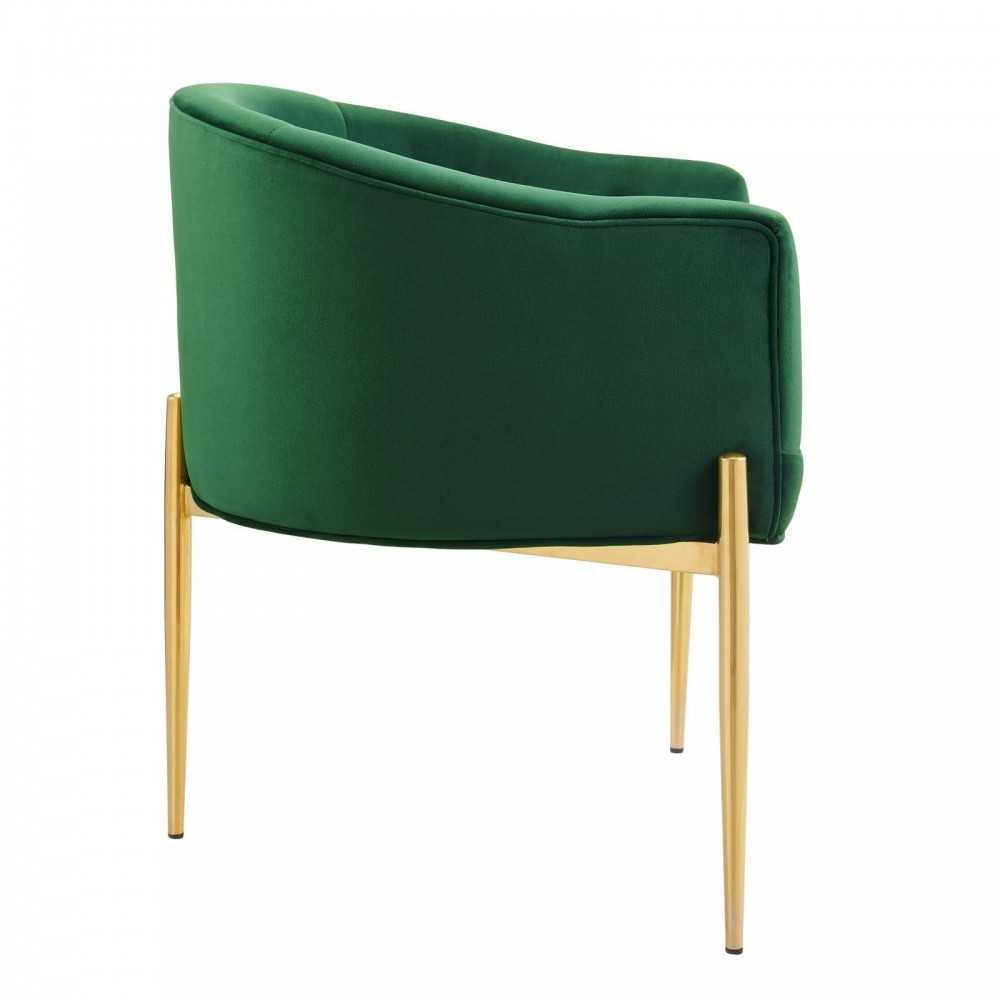 Savour Tufted Performance Velvet Accent Chair, Emerald