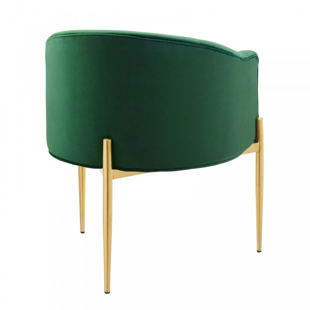 Savour Tufted Performance Velvet Accent Chair, Emerald
