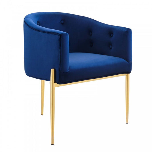 Savour Tufted Performance Velvet Accent Chair, Navy