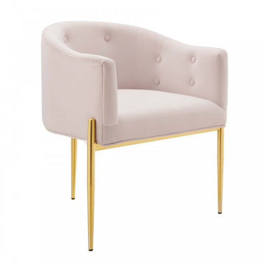 Savour Tufted Performance Velvet Accent Chair, Pink