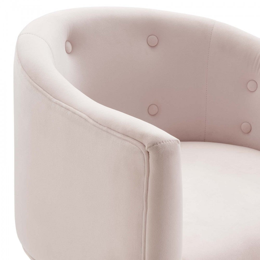 Savour Tufted Performance Velvet Accent Chair, Pink