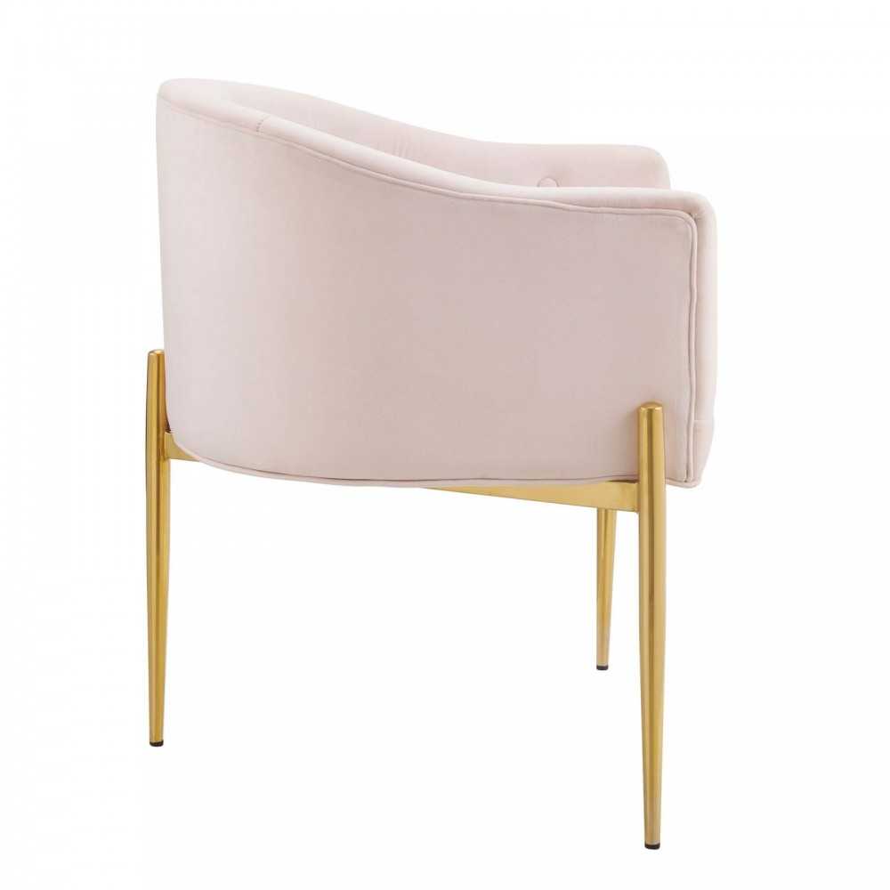 Savour Tufted Performance Velvet Accent Chair, Pink