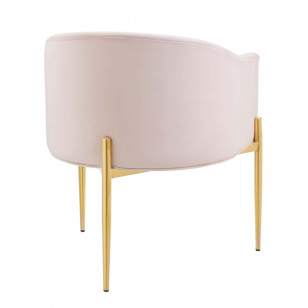 Savour Tufted Performance Velvet Accent Chair, Pink