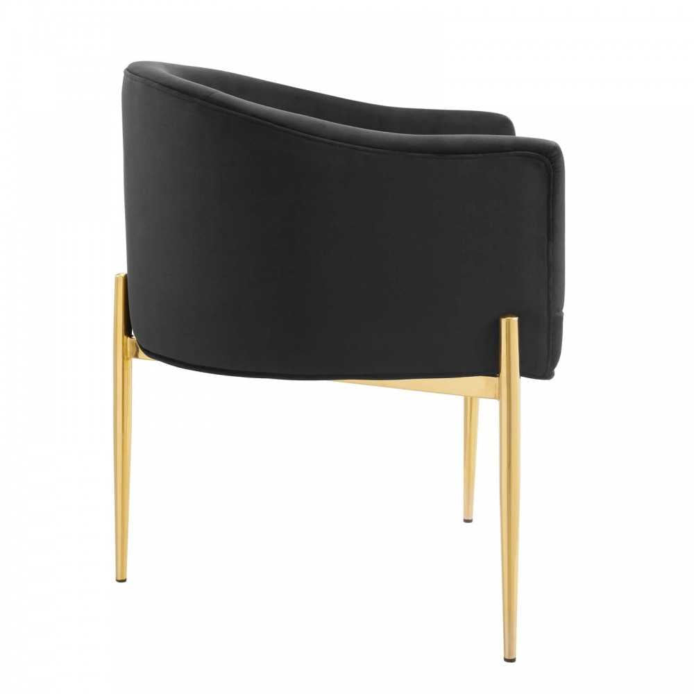 Savour Tufted Performance Velvet Accent Chair, Black