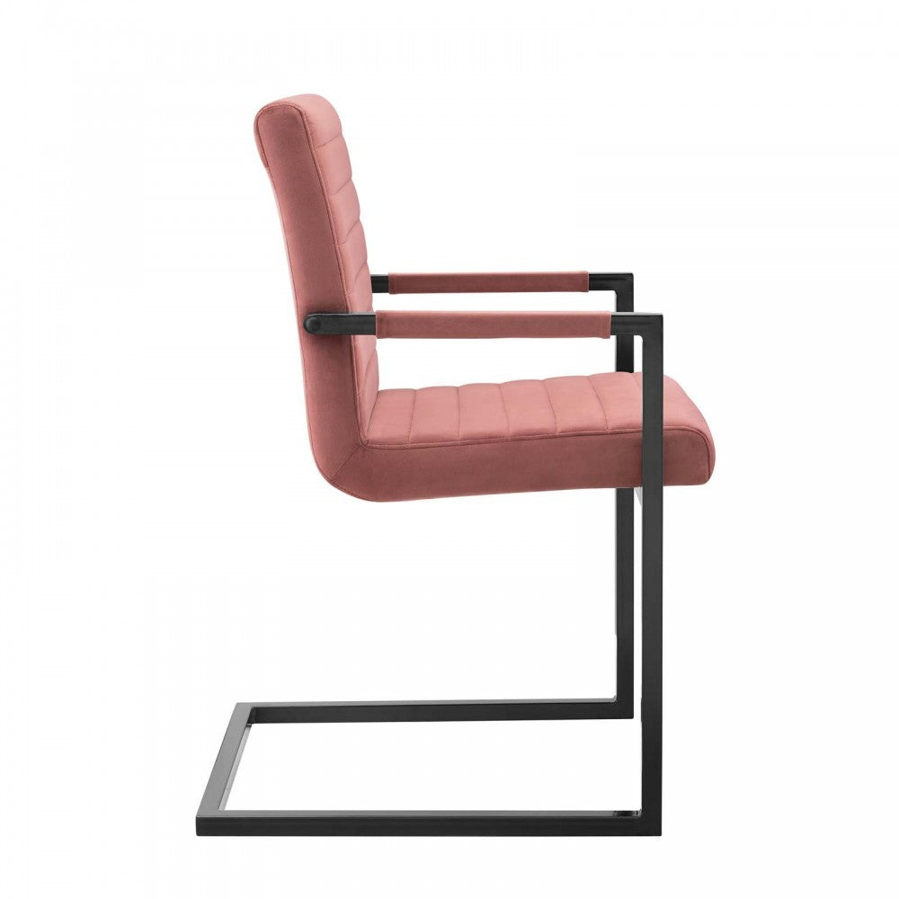 Savoy Performance Velvet Dining Chairs - Set of 2, Dusty Rose