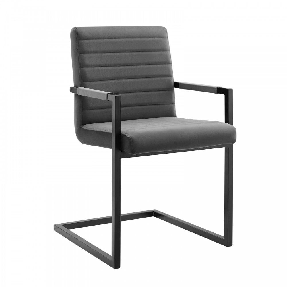 Savoy Performance Velvet Dining Chairs - Set of 2, Gray