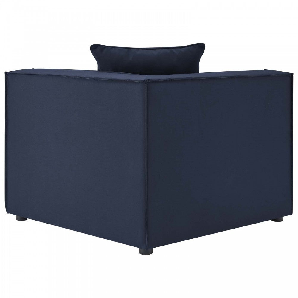 Saybrook Outdoor Patio Upholstered 10-Piece Sectional Sofa, Navy