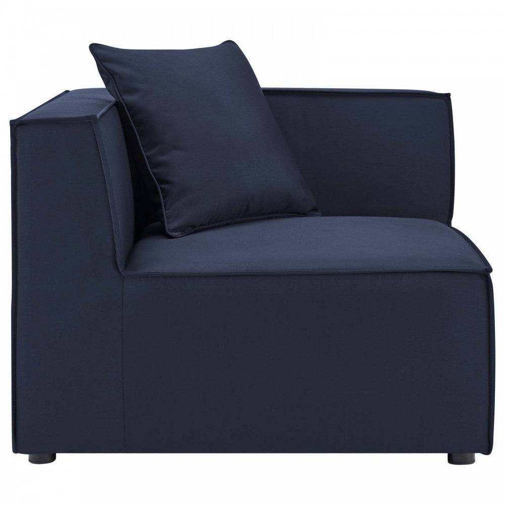 Saybrook Outdoor Patio Upholstered 2-Piece Sectional Sofa Loveseat, Navy
