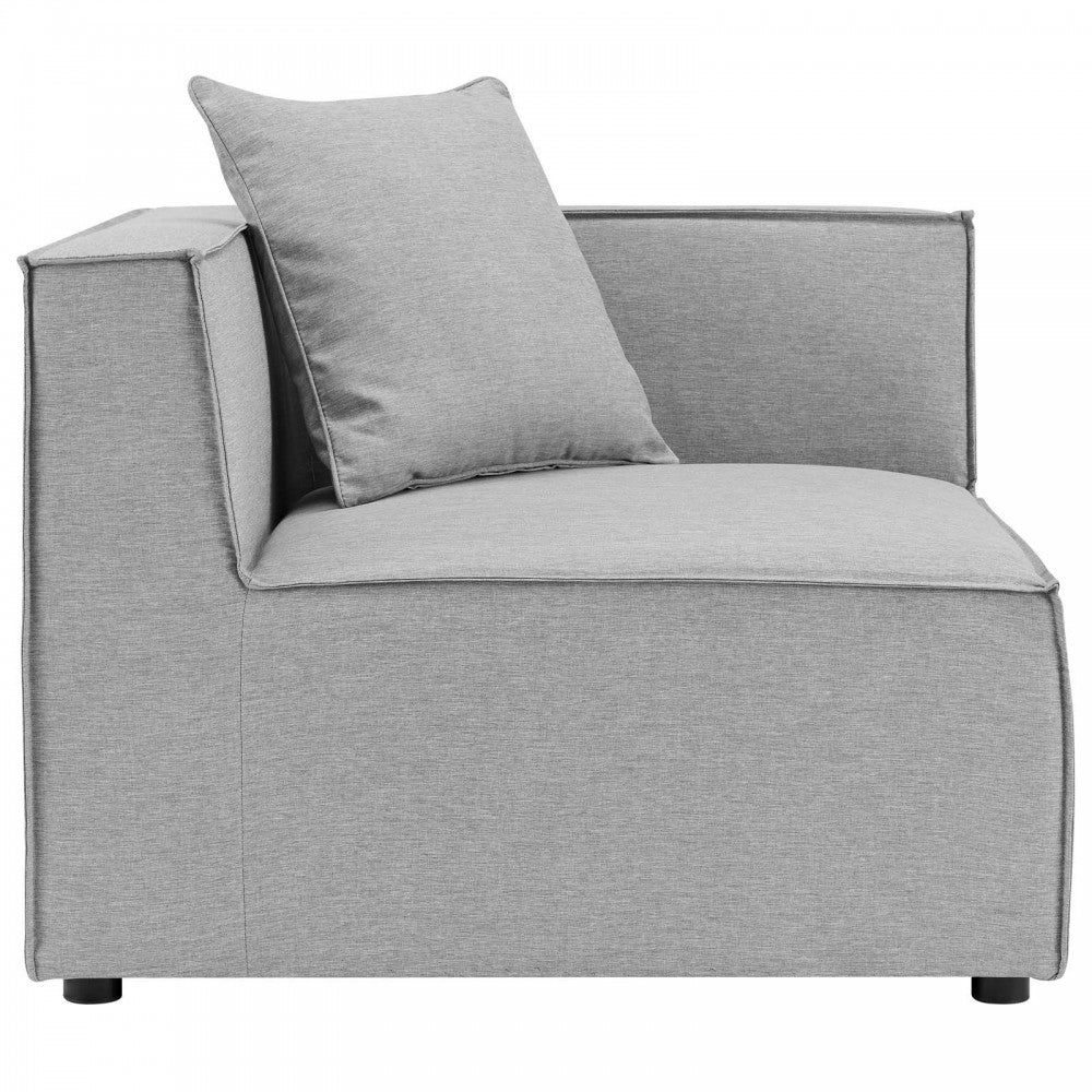 Saybrook Outdoor Patio Upholstered 2-Piece Sectional Sofa Loveseat, Gray