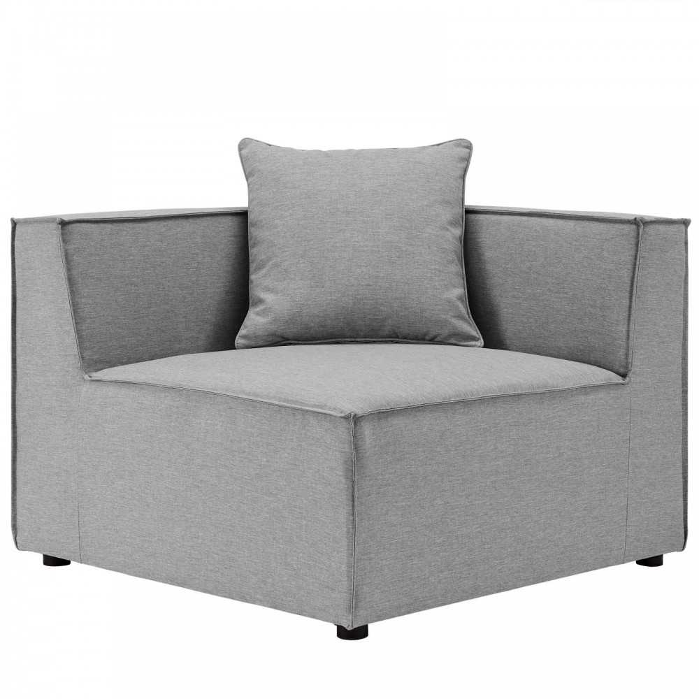 Saybrook Outdoor Patio Upholstered 2-Piece Sectional Sofa Loveseat, Gray