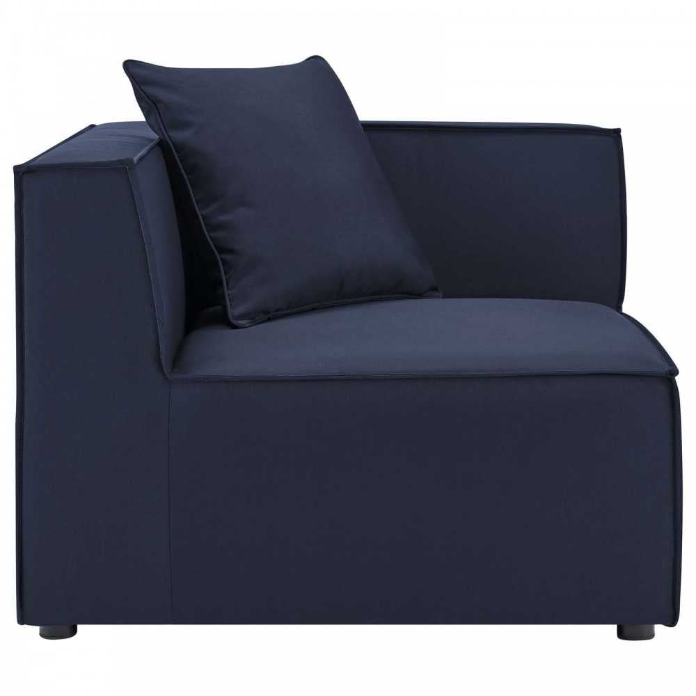 Saybrook Outdoor Patio Upholstered 3-Piece Sectional Sofa, Navy