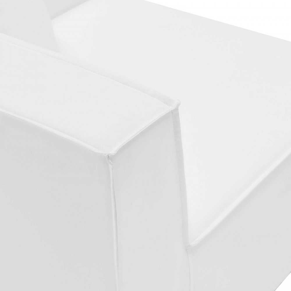 Saybrook Outdoor Patio Upholstered 3-Piece Sectional Sofa, White
