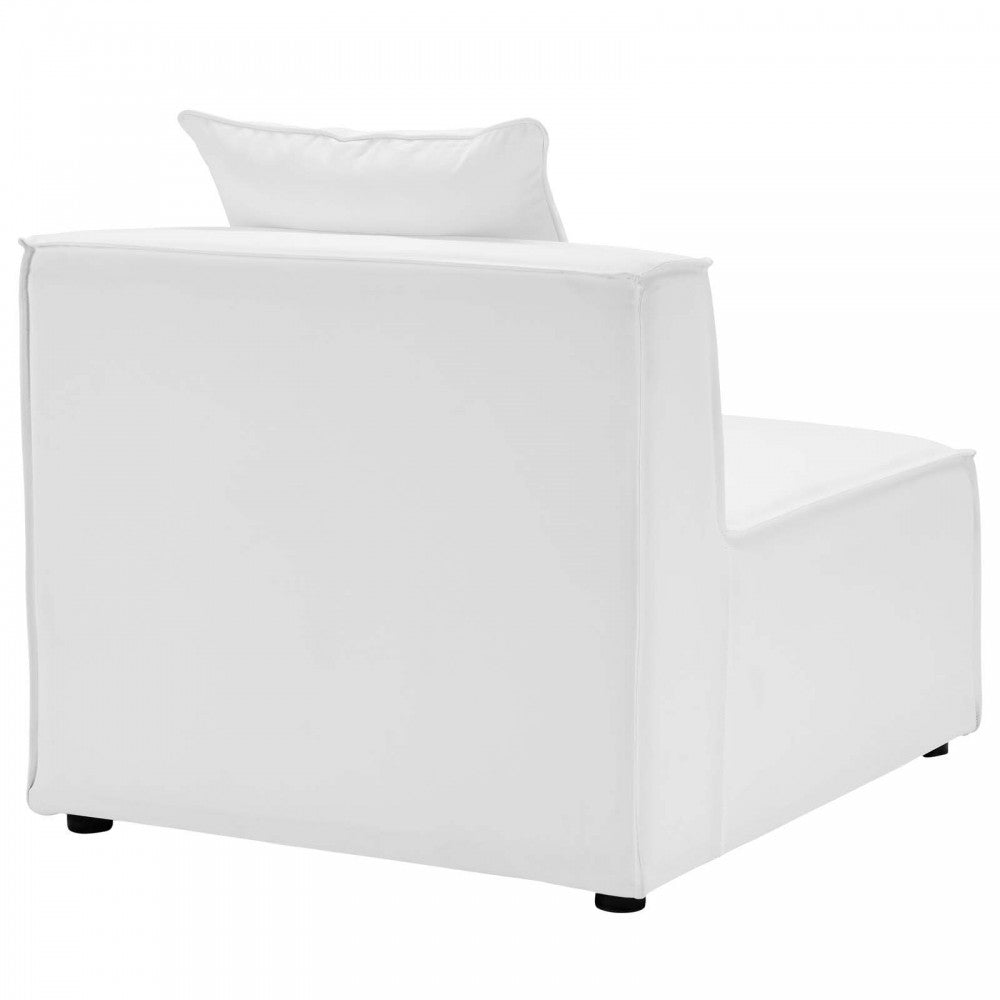 Saybrook Outdoor Patio Upholstered 3-Piece Sectional Sofa, White