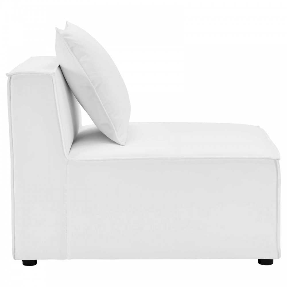 Saybrook Outdoor Patio Upholstered 3-Piece Sectional Sofa, White