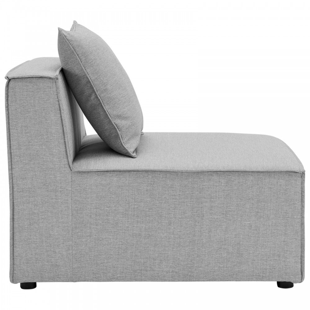 Saybrook Outdoor Patio Upholstered 3-Piece Sectional Sofa, Gray
