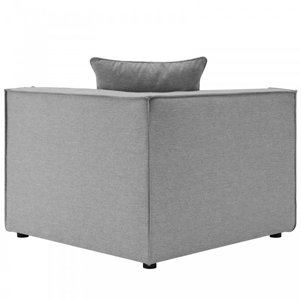 Saybrook Outdoor Patio Upholstered 3-Piece Sectional Sofa, Gray