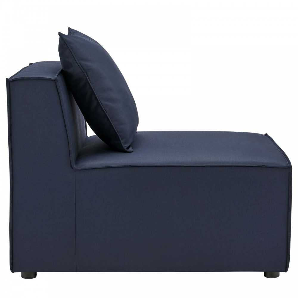 Saybrook Outdoor Patio Upholstered 6-Piece Sectional Sofa, Navy, EEI-4386-NAV