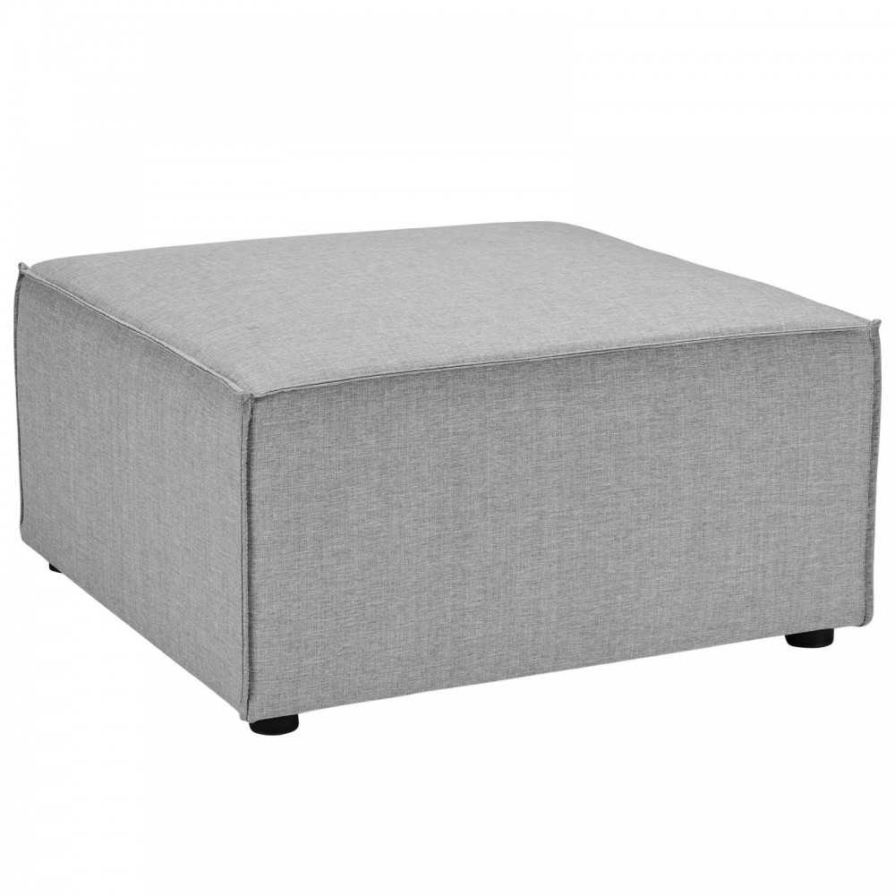 Saybrook Outdoor Patio Upholstered Loveseat and Ottoman Set, Gray