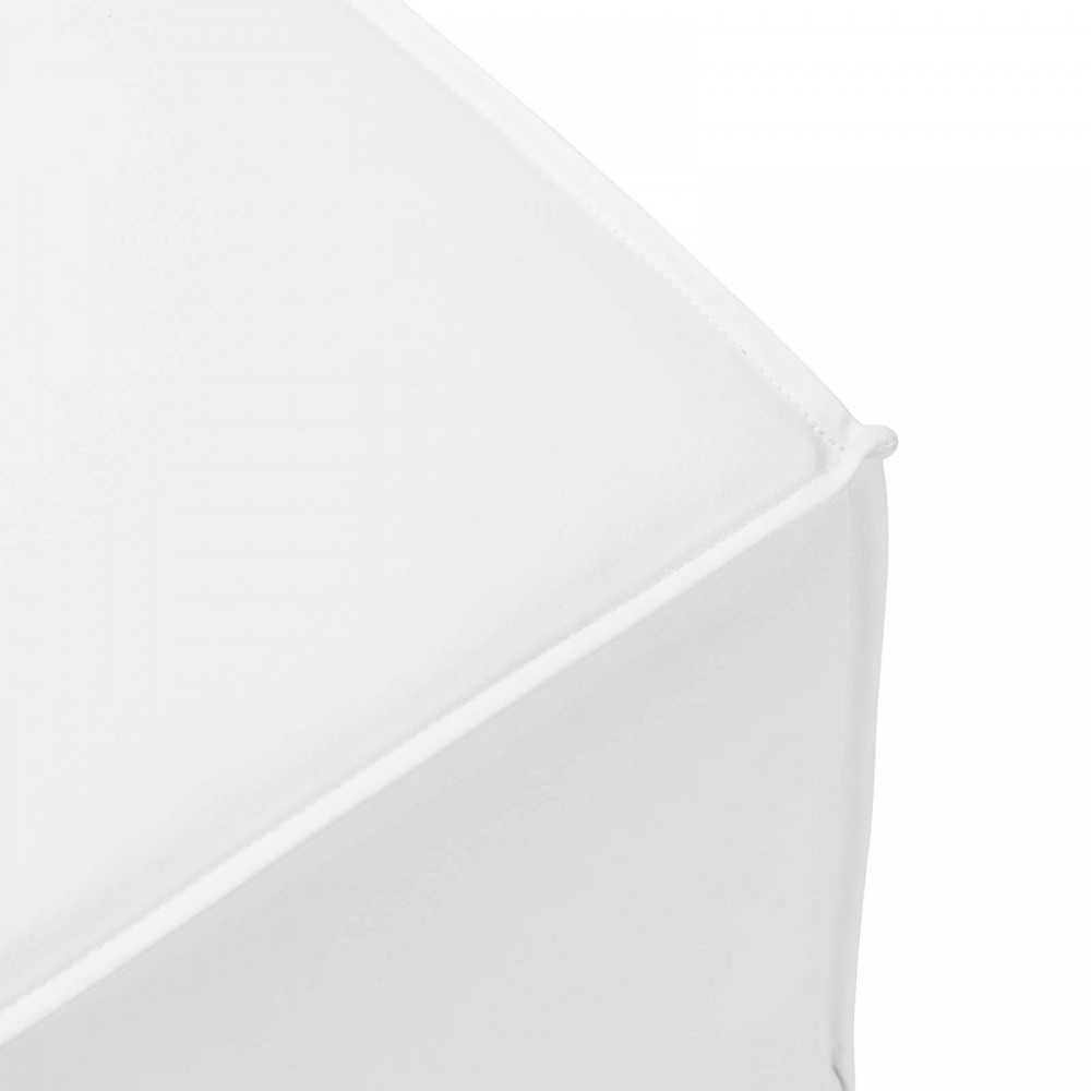 Saybrook Outdoor Patio Upholstered Sectional Sofa Ottoman, White
