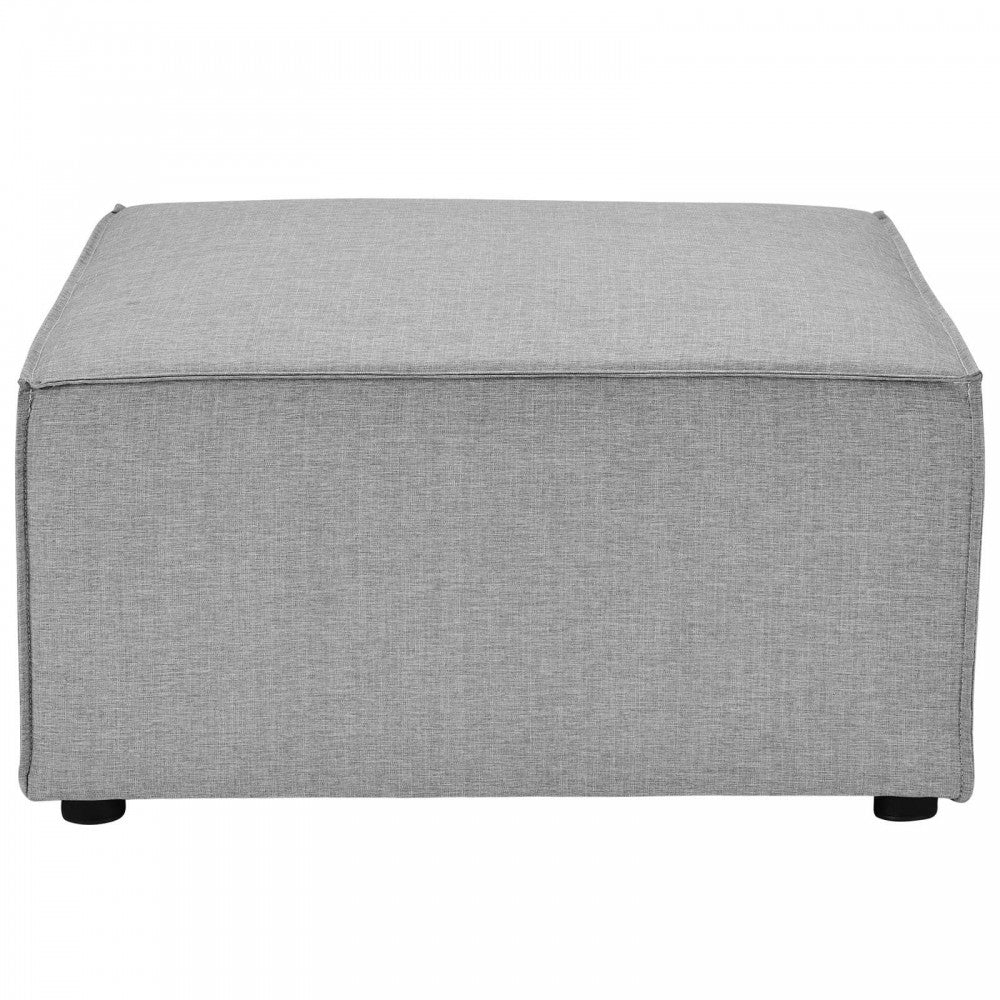 Saybrook Outdoor Patio Upholstered Sectional Sofa Ottoman, Gray