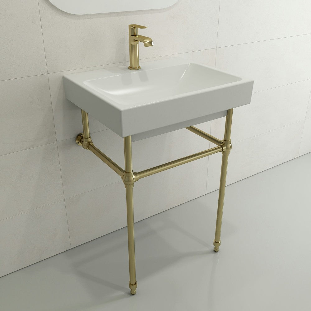 Scala Arch Wall-Mounted Sink Fireclay 23.75 in. 1-Hole in Matte White