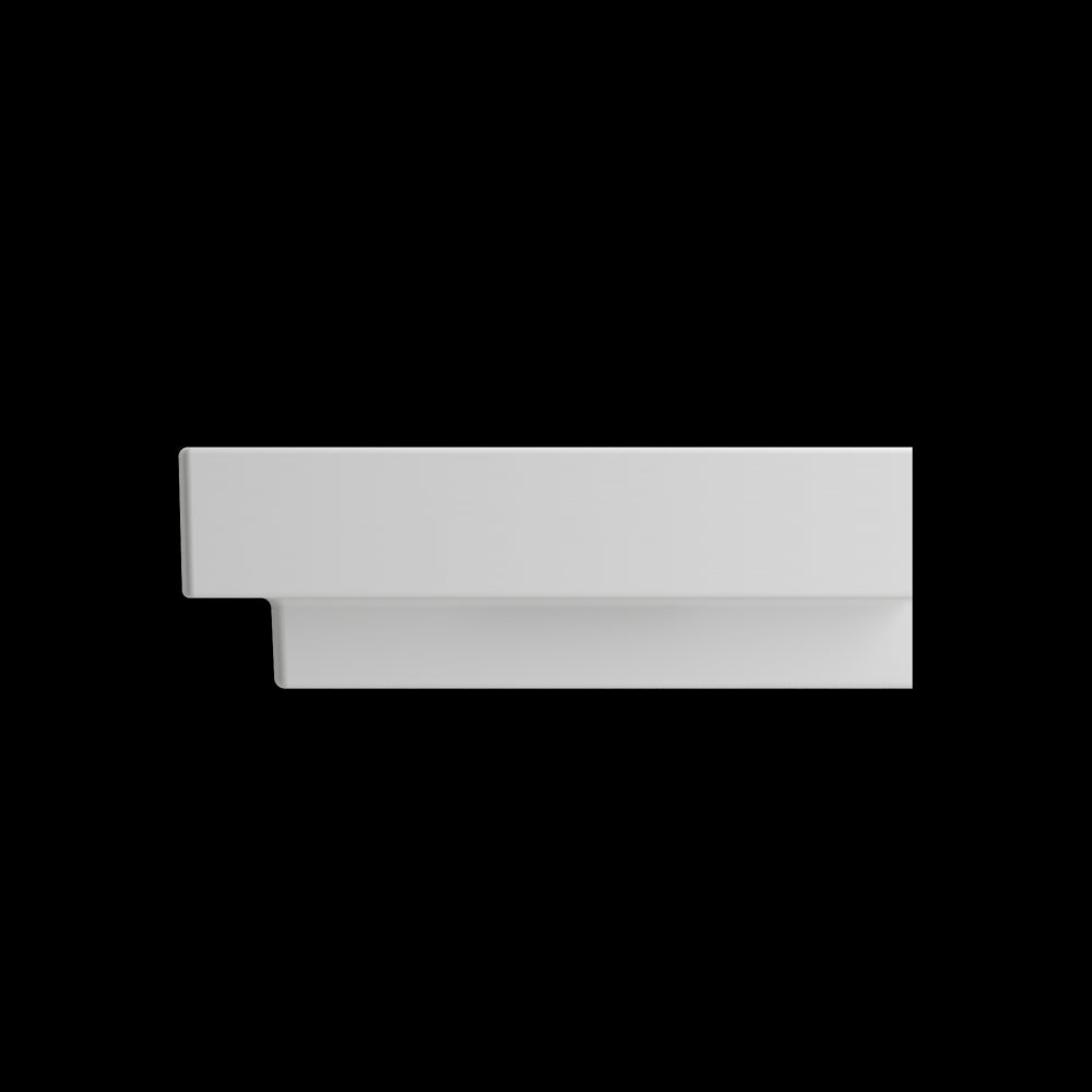 Scala Arch Wall-Mounted Sink Fireclay 23.75 in. 1-Hole in Matte White
