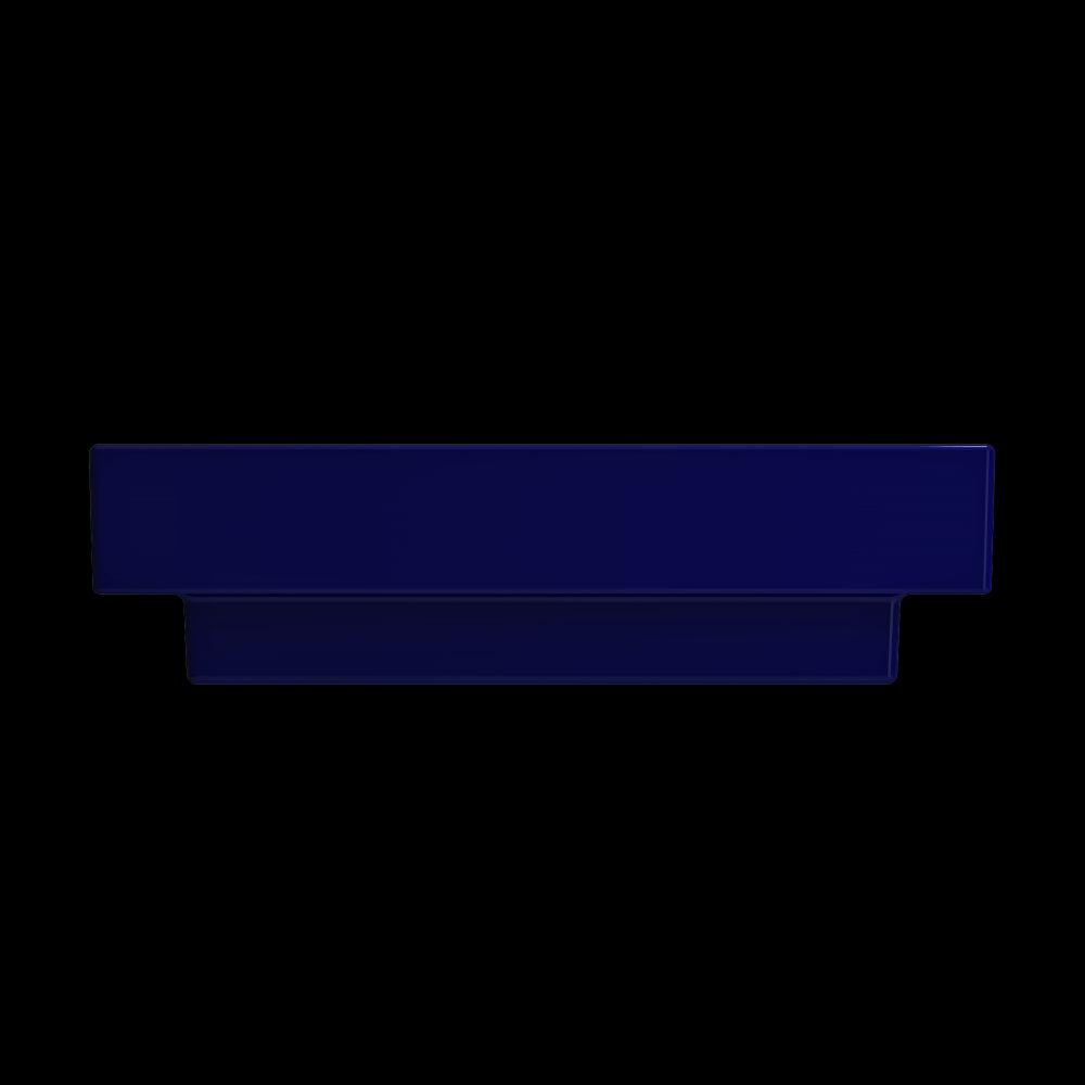 Scala Arch Wall-Mounted Sink Fireclay 23.75 in. 1-Hole in Sapphire Blue