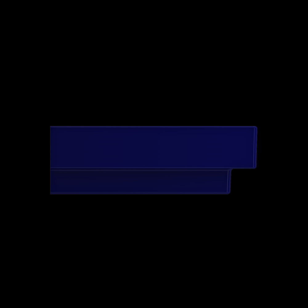 Scala Arch Wall-Mounted Sink Fireclay 23.75 in. 1-Hole in Sapphire Blue