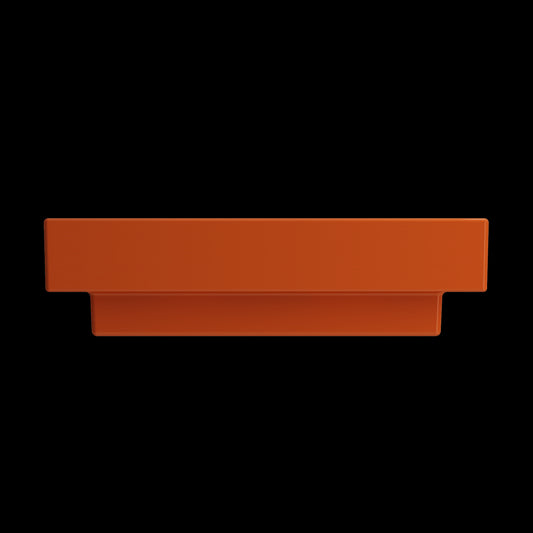 Scala Arch Wall-Mounted Sink Fireclay 23.75 in. 3-Hole in Orange