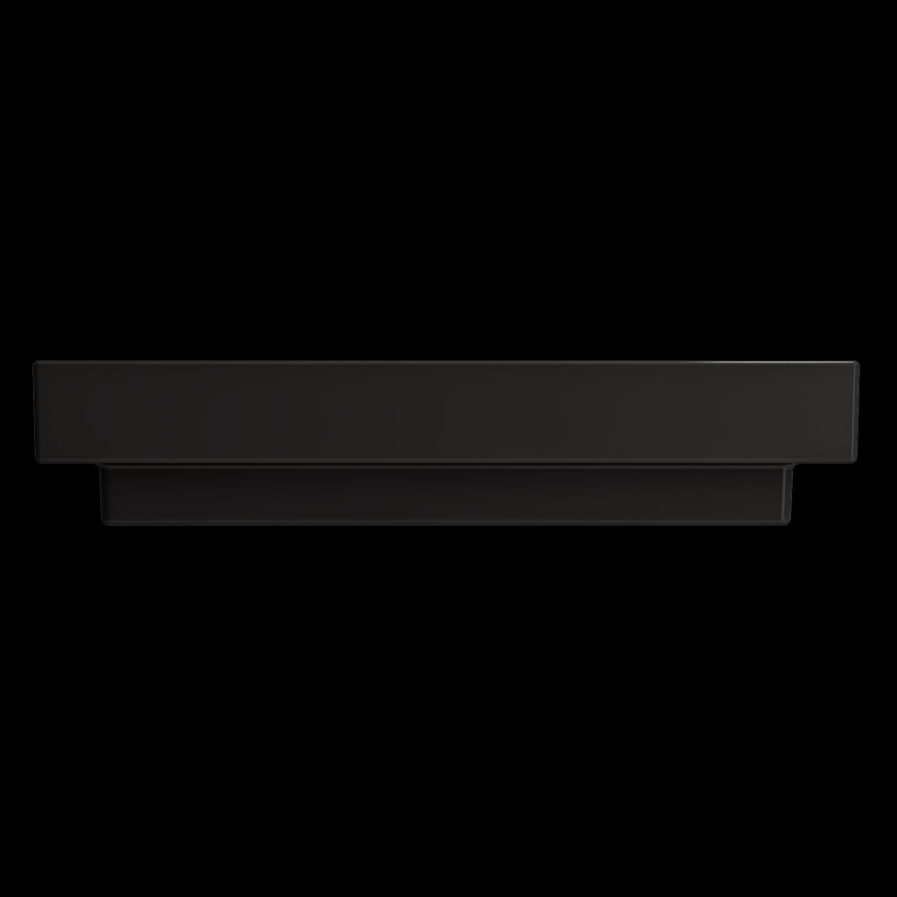 Scala Arch Wall-Mounted Sink Fireclay 32 in. 1-Hole in Matte Black