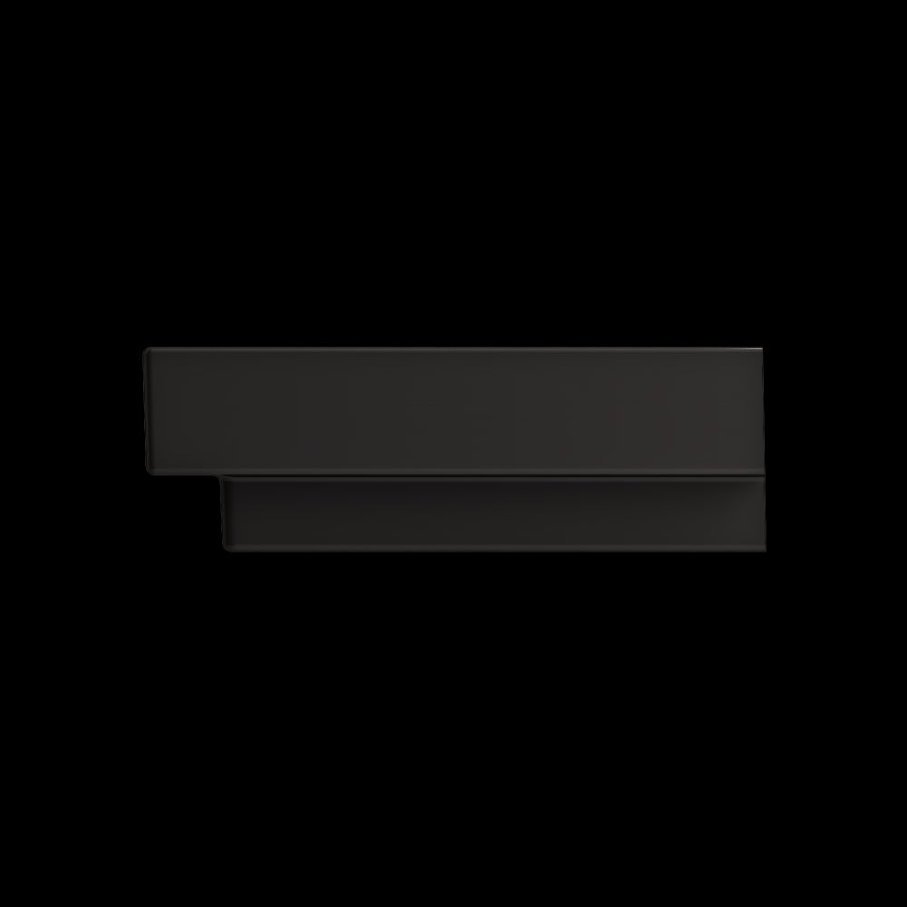 Scala Arch Wall-Mounted Sink Fireclay 32 in. 1-Hole in Matte Black