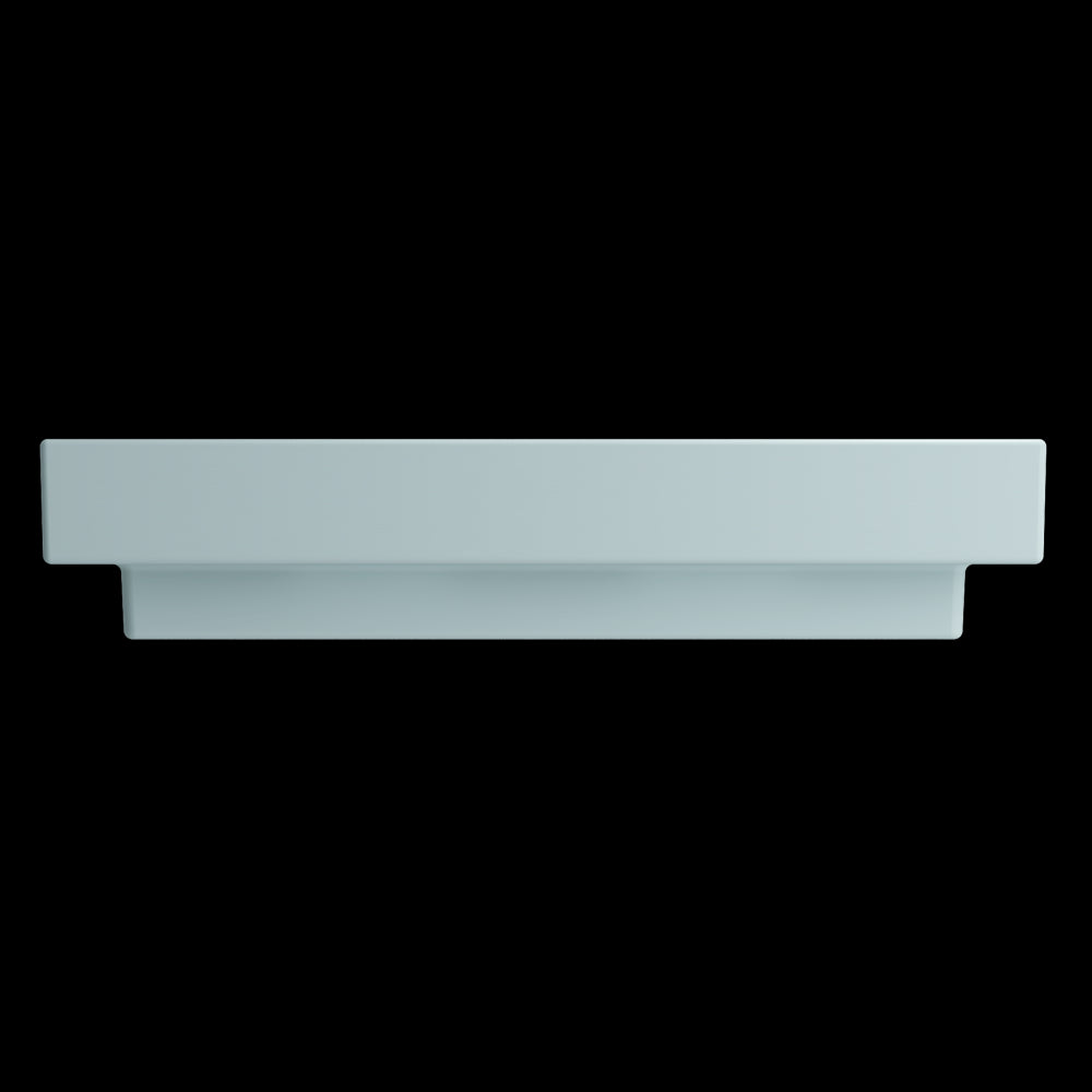 Scala Arch Wall-Mounted Sink Fireclay 32 in. 1-Hole in Matte Ice Blue