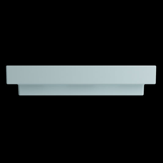 Scala Arch Wall-Mounted Sink Fireclay 32 in. 1-Hole in Matte Ice Blue